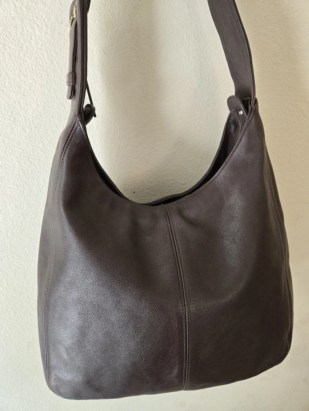 Coach 4177 Flatiron Mahogany Brown Hobo Bag Purse Vintage Leather Distressed